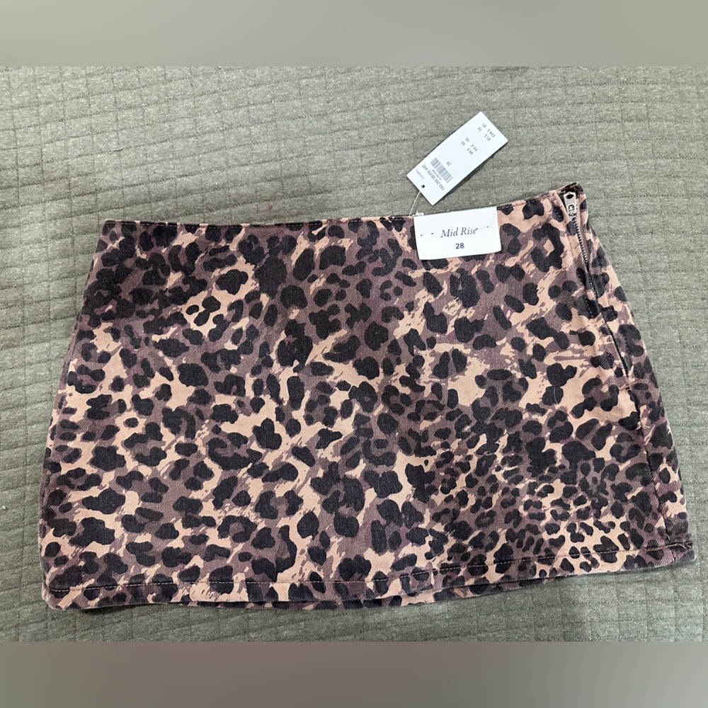 Abercrombie Leopard Print Mini Skirt